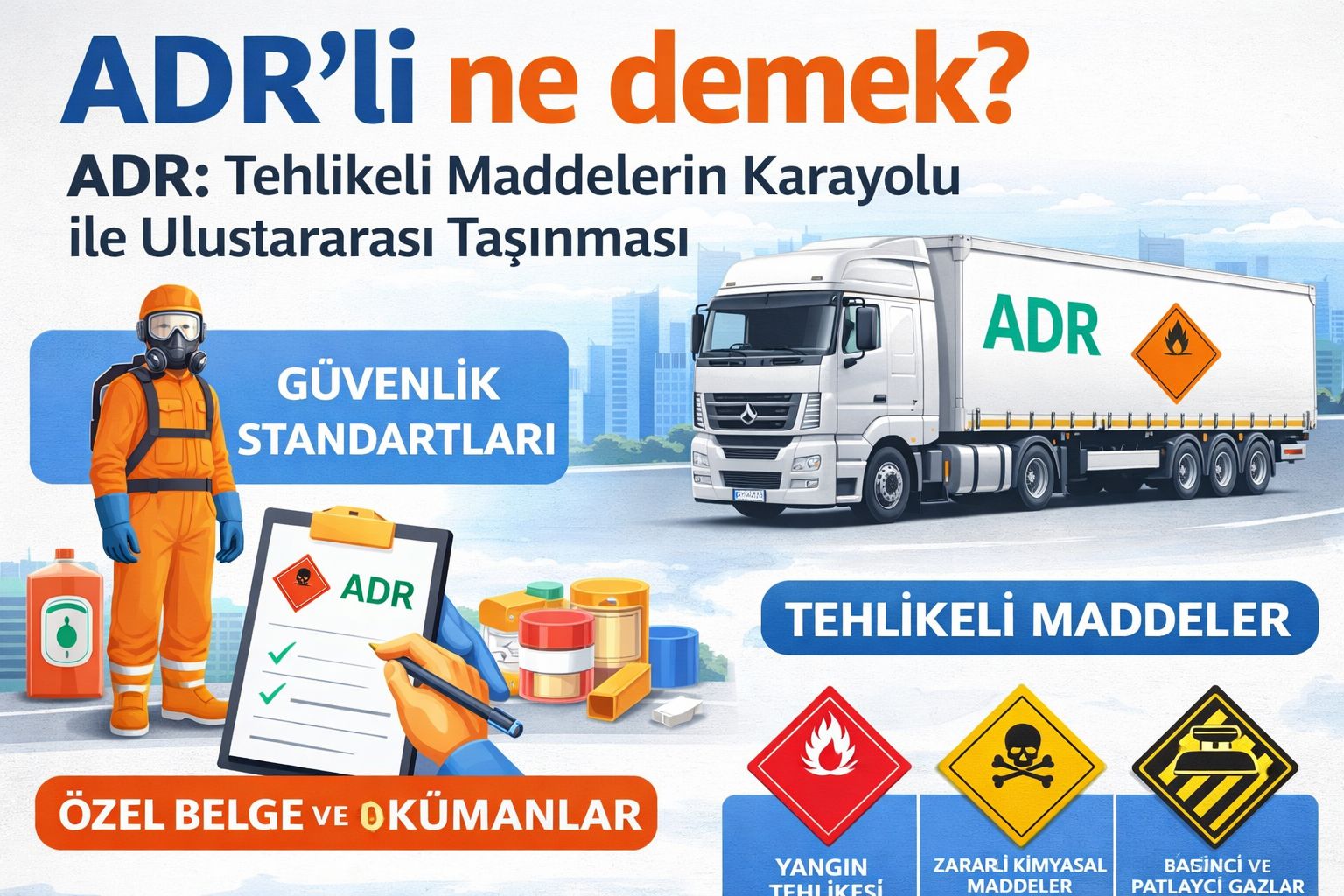 ADR li araç tehlikeli madde taşımacılığı
