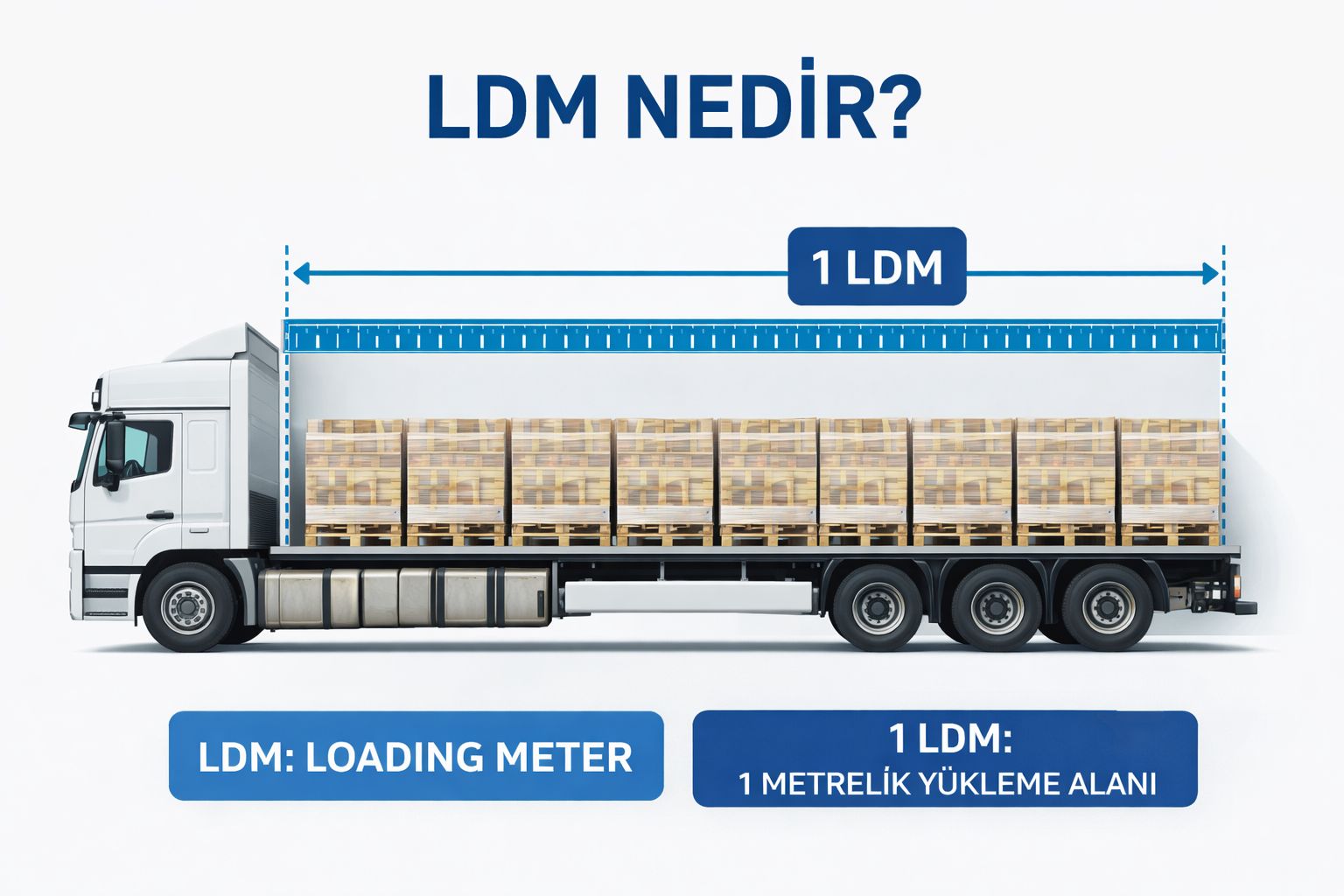 LDM nedir loading meter hesaplama tır yükleme